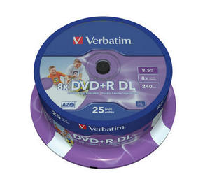 Verbatim DVD+R DL 8.5GB Inkjet Printable