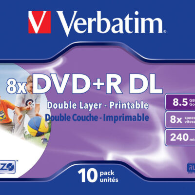 verbatim dvd+r DL 85GB in jewel casejc