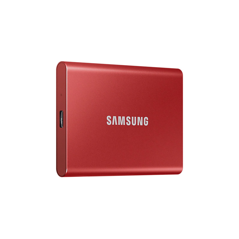 samsung-T7-SSD-Red-angle Samsung T7 SSD Red - slim design