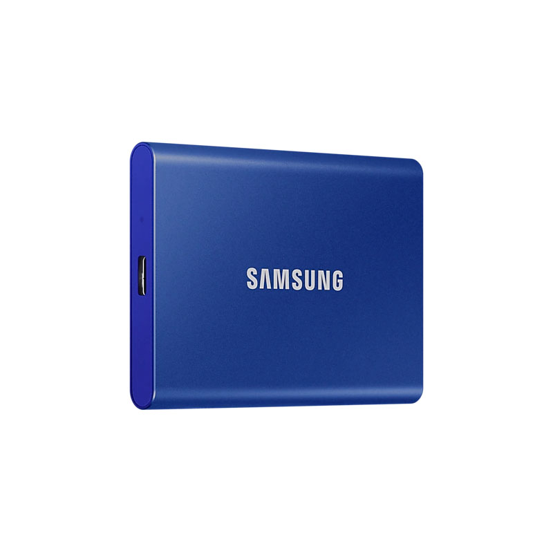 samsung-T7-portable-ssd-blue-angle Samsung T7 SSD Blue with USB-C interface