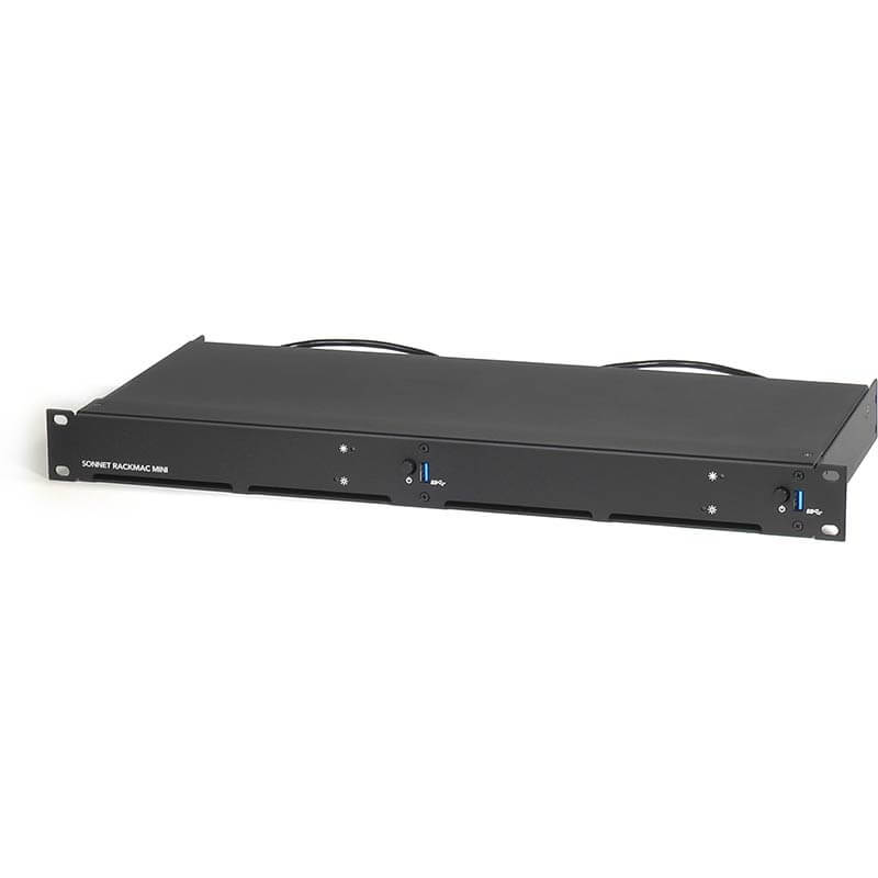 RackMac_Mini2018_lid Sonnet RackMac Mini - front angle