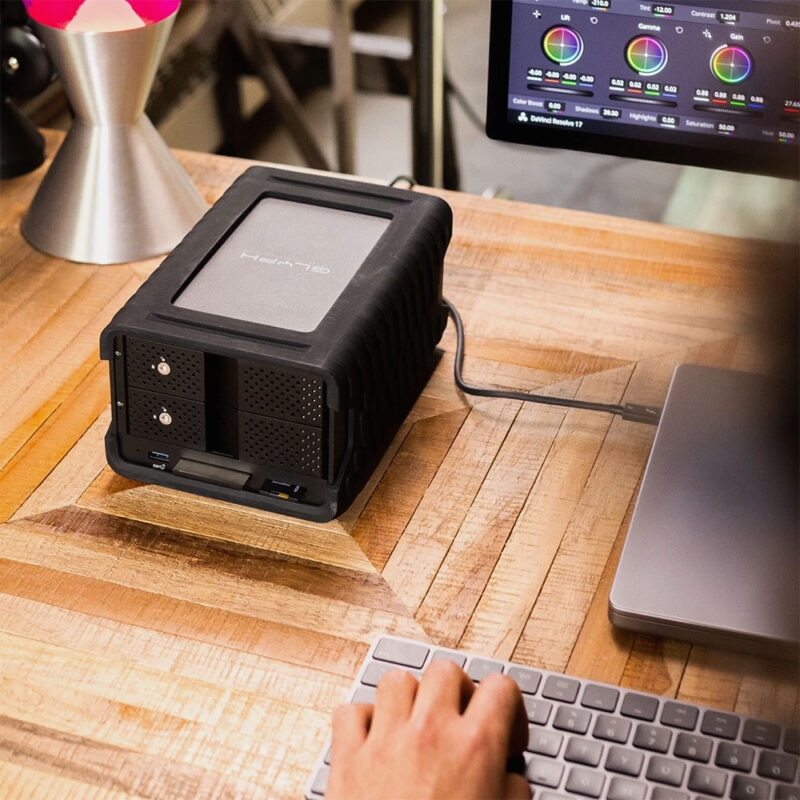 Glyph-Black-Box-ProRAID-lifestyle Glyph Black Box Pro RAID on desk