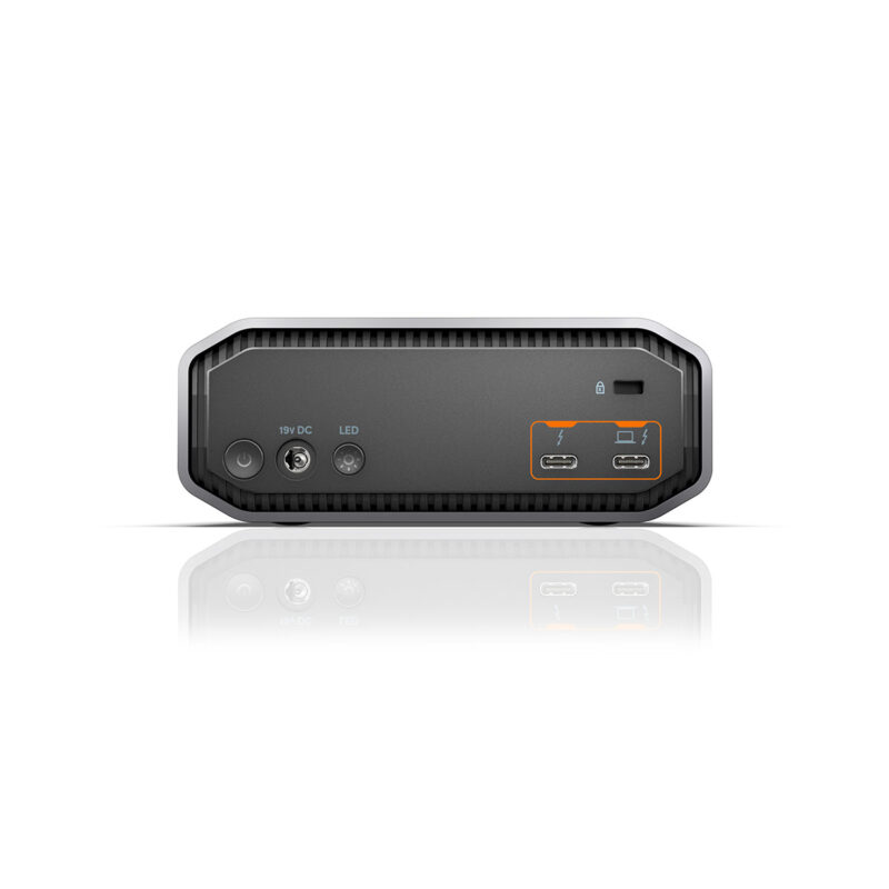 Product: SanDisk Professional G-Drive PROJECT, Back SanDisk Professional G-Drive PROJECT - Thunderbolt Ports