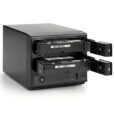 Oyen Digital Mobius 2C RAID - open doors 2 x 3.5" HDD