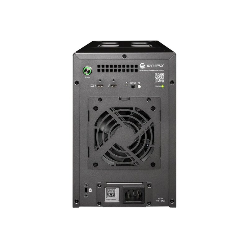 SymplySpark-SYSPK-DX44_Rear SymplySpark 4-BAY RAID - rear fan and ports