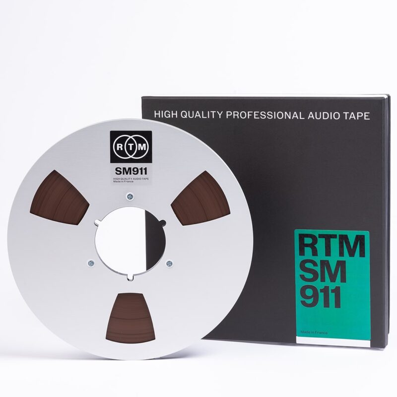 RTM-SM911-025-105metal-box RTM SM911 1/4" Tape on 10.5" metal spool with box - analogue tape