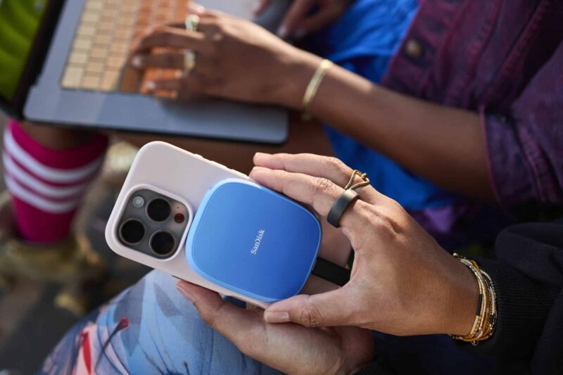 Life: SanDisk Creator Phone SSD Portable SSD with MagSafe, Lifes SanDisk Creator Phone SSD - attached to iPhone Pro
